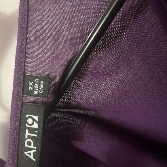 Apt. 9 Purple Embellished 3/4 Sleeve Blouse - Picture 4 of 5
